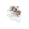 Along for the Ride Koala and Baby by Nadine Dudek Greeting Card Australian Fine Art