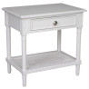 DA Polo 1 drawer Side Table White Rattan