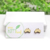Australia map stud earrings
