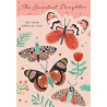 Daughter Butterflies on Pink Greeting Card