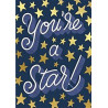 Congratulations Exam Stars on Navy Greeting Card