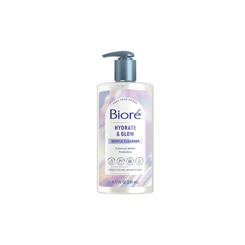 Biore Hydrate & Glow Gentle Cleanser 200ml