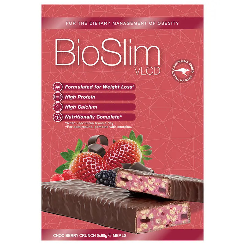 BioSlim VLCD Bars Choc Berry 5 x 60g
