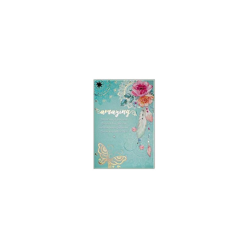 Boho Amazing Greeting Card Lisa Pollock