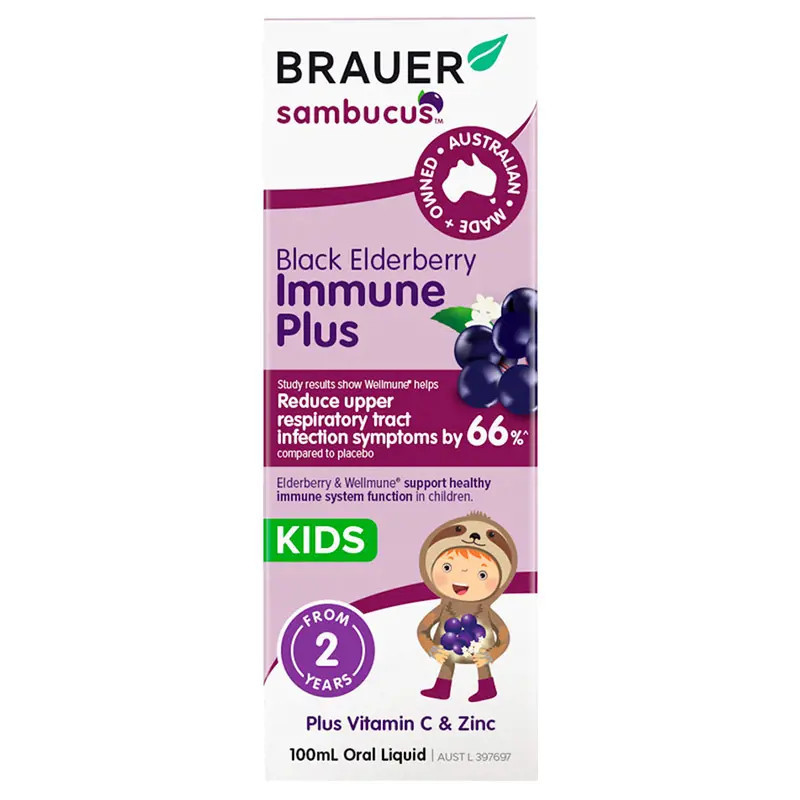 Brauer Sambucus Black Elderberry Immune Forte for Children 100ml