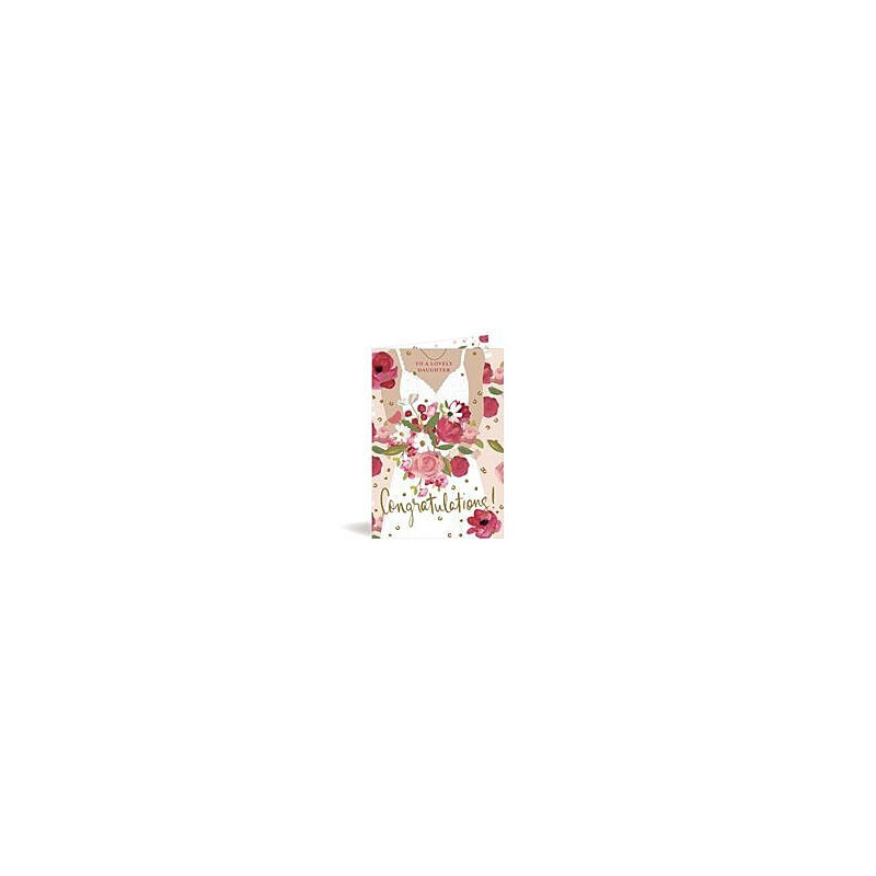 Bride Holding Bouquet Greeting Card