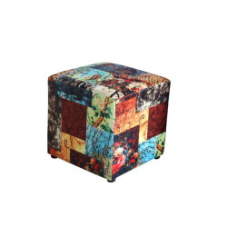 BT Belmont Ottoman Digital Patchwork – Multi Colour