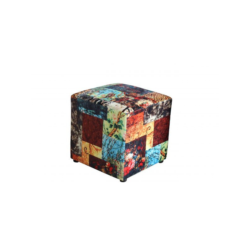 BT Belmont Ottoman Digital Patchwork – Multi Colour