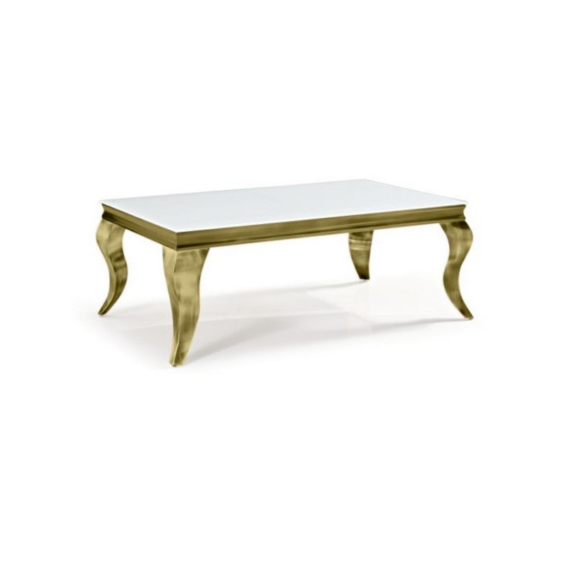 BT Chateau Coffee Table with White Glass Top