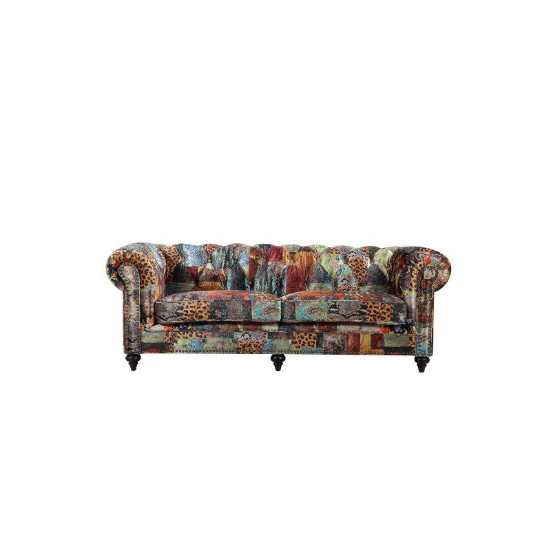 BT Chesterfield Patchwork 3 Seater Sofa