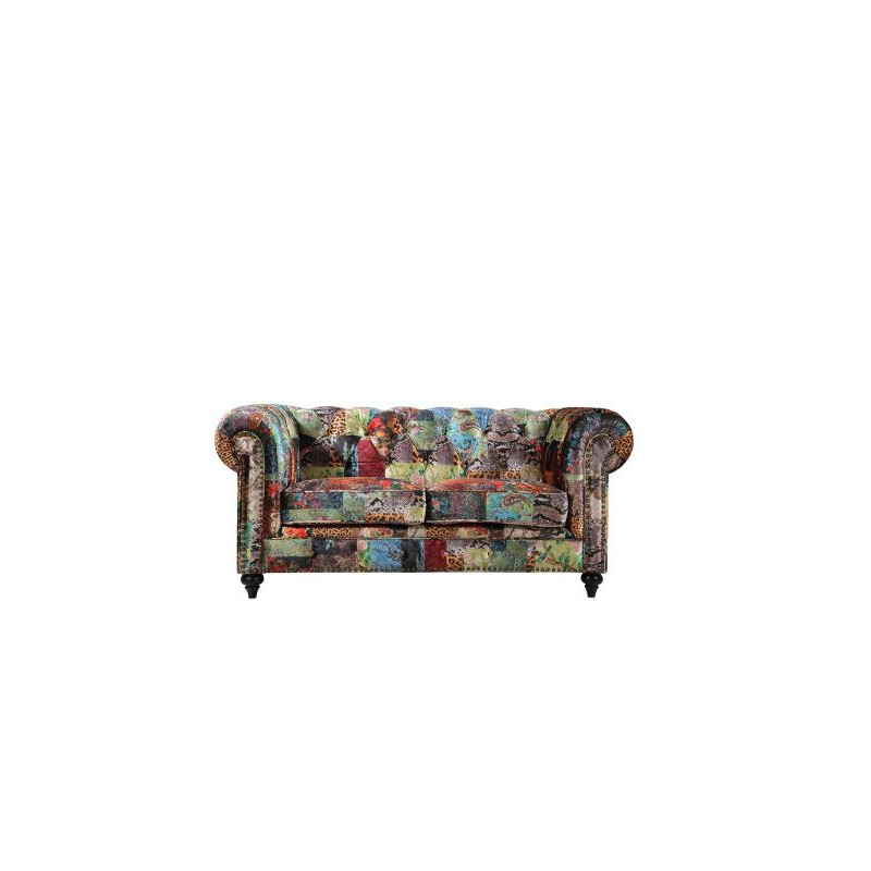 BT Patchwork Chesterfield 2 Seater Sofa