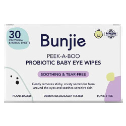 Bunjie Peek-a-boo Probiotic Baby Eye Wipes 30 Pack