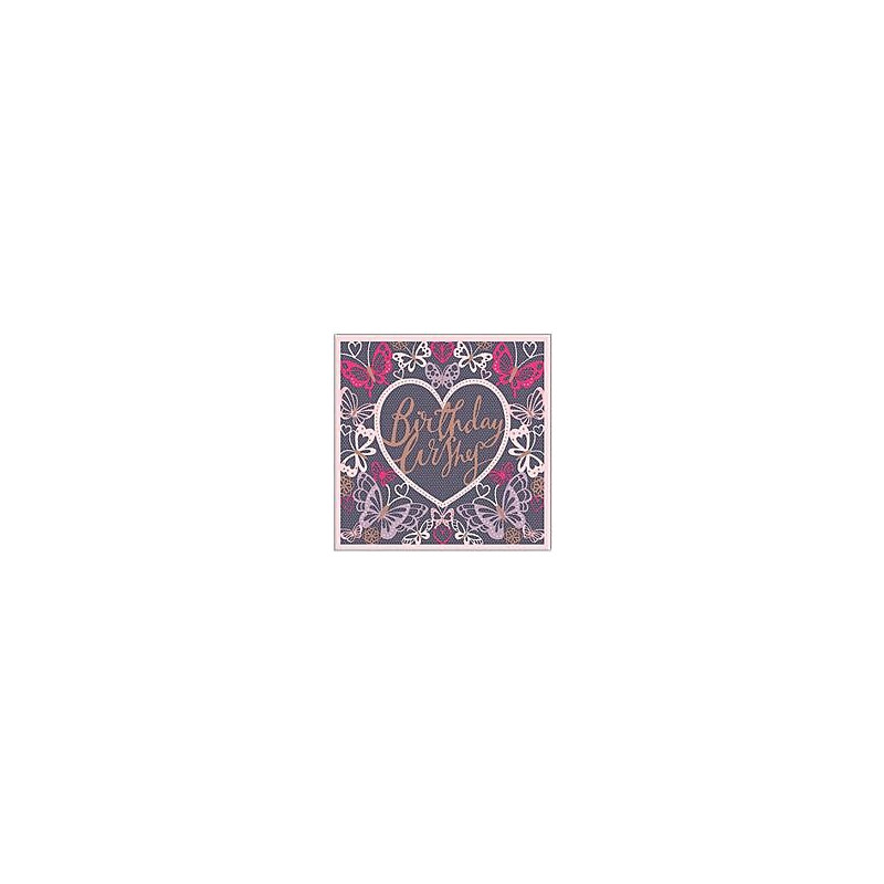 Butterfly Birthday Wishes Greeting Card Coralie
