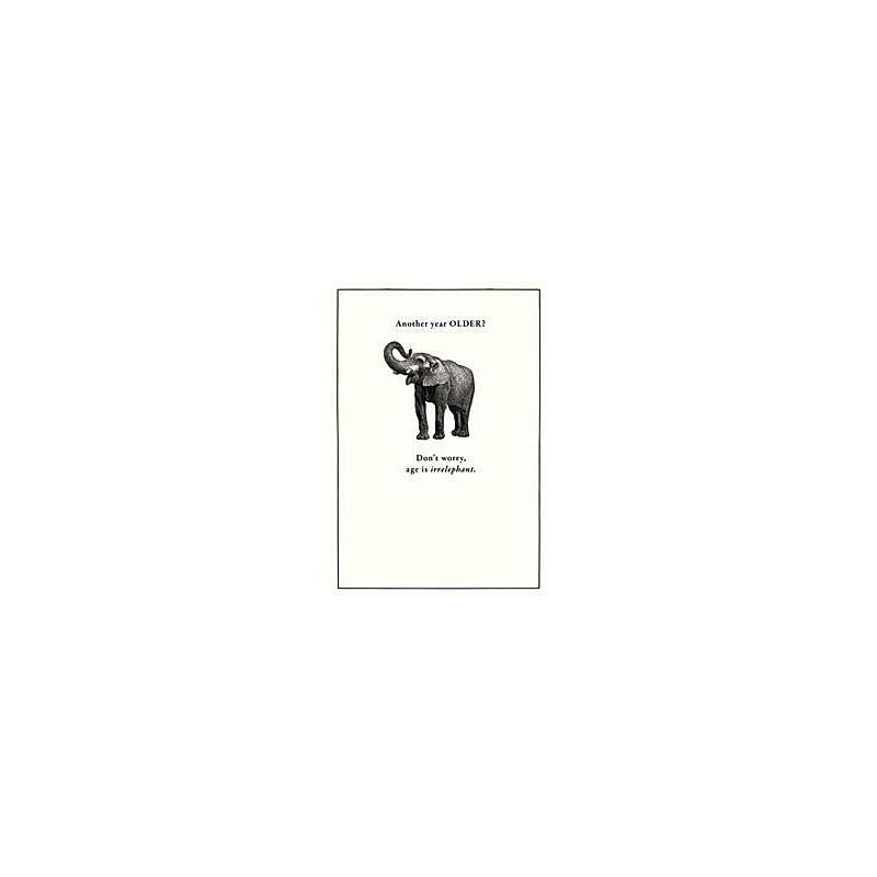 Age Is Irrelephant Greeting Card Etched
