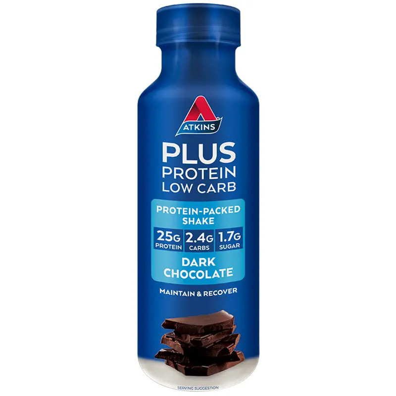 Atkins Plus Protein Low Carb RTD Shake Dark Chocolate 400ml