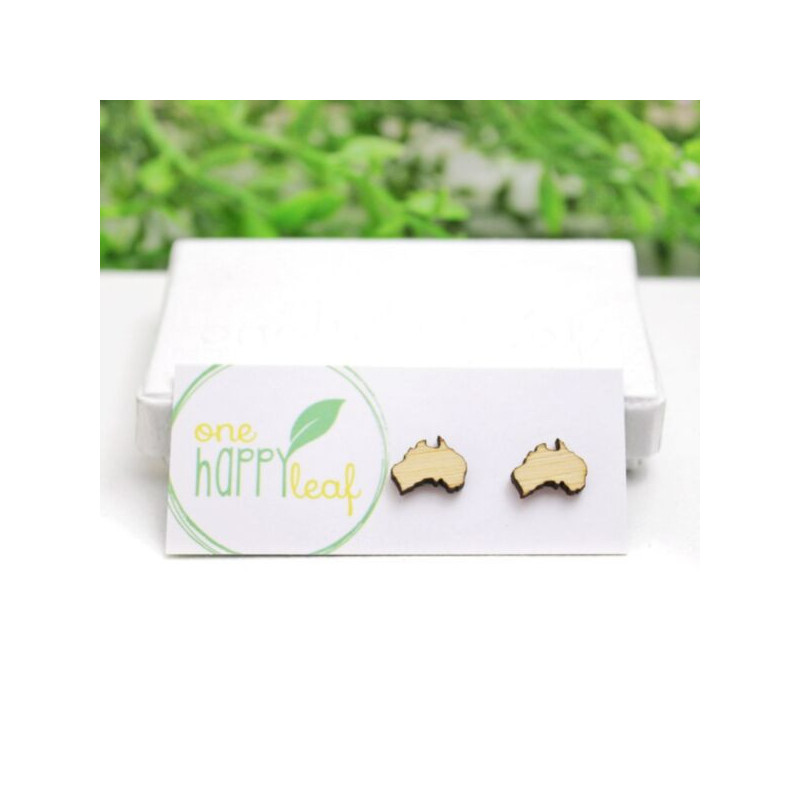 Australia map stud earrings