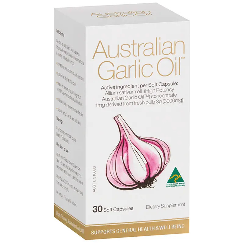 Australian Garlic Oil 3000Mg 30 Soft Capsules