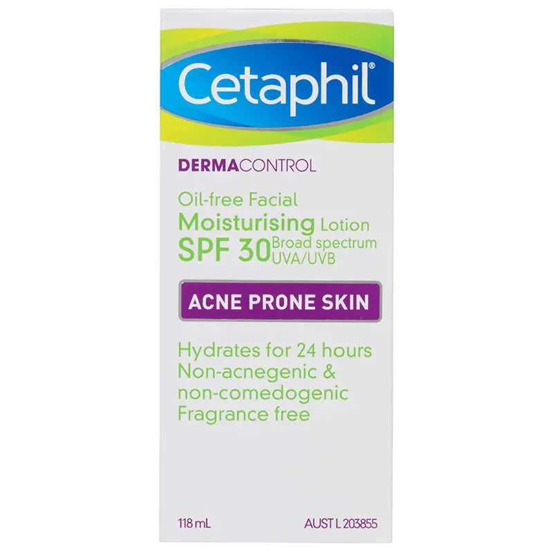 Cetaphil Dermacontrol Oil-Free Facial Moisturising Lotion SPF30 118ml