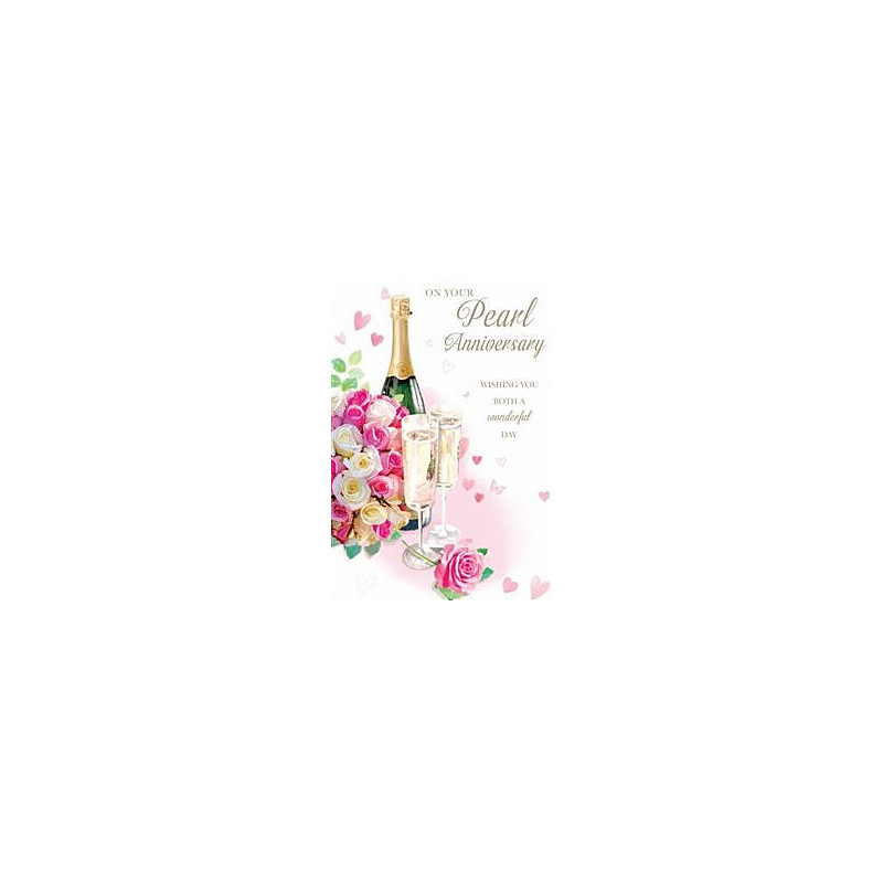 Champagne and Bouquet Greeting Card