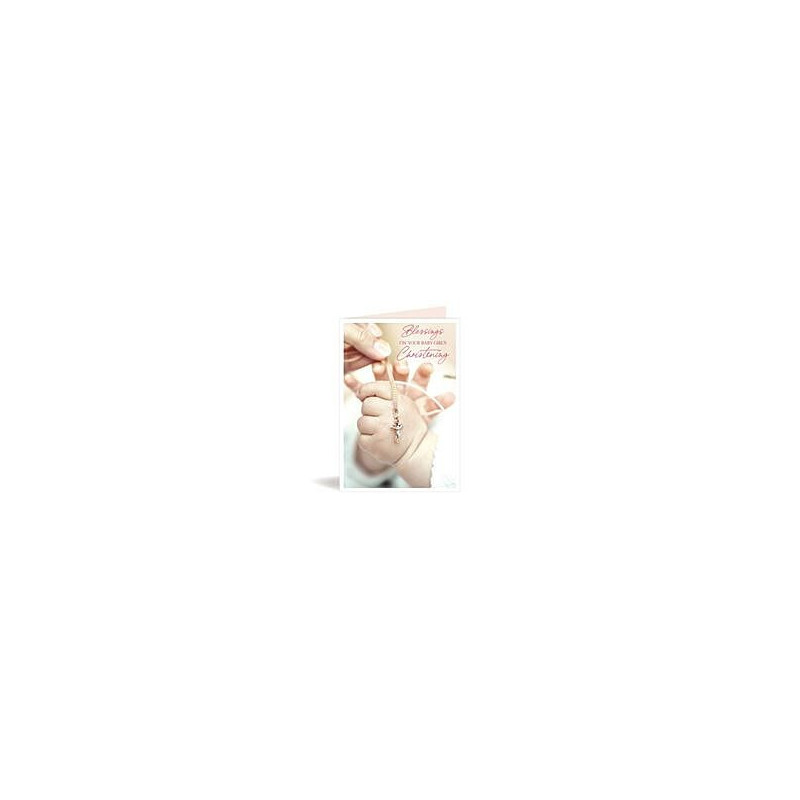 Christening Girl Baby Girl Hands Greeting Card