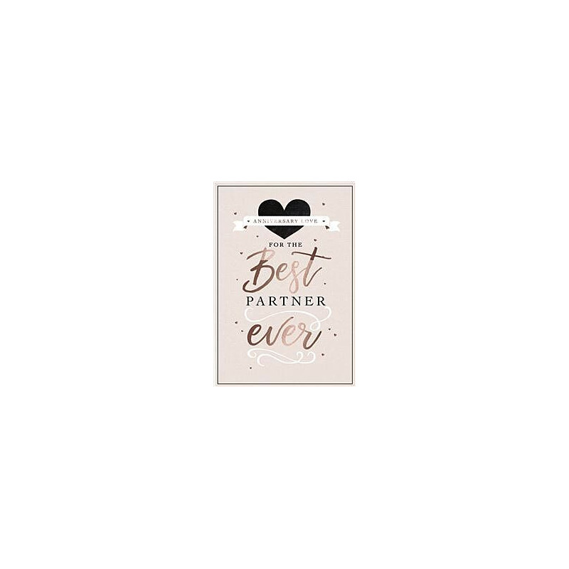 Anniv Partner Typographic Design Greeting Card