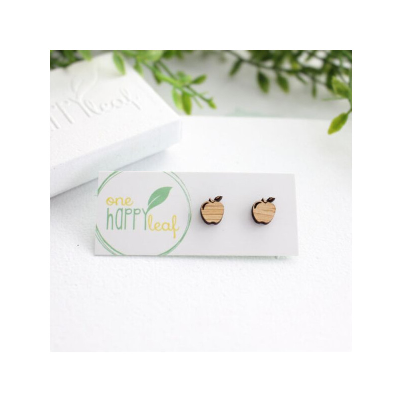 Apple stud earrings