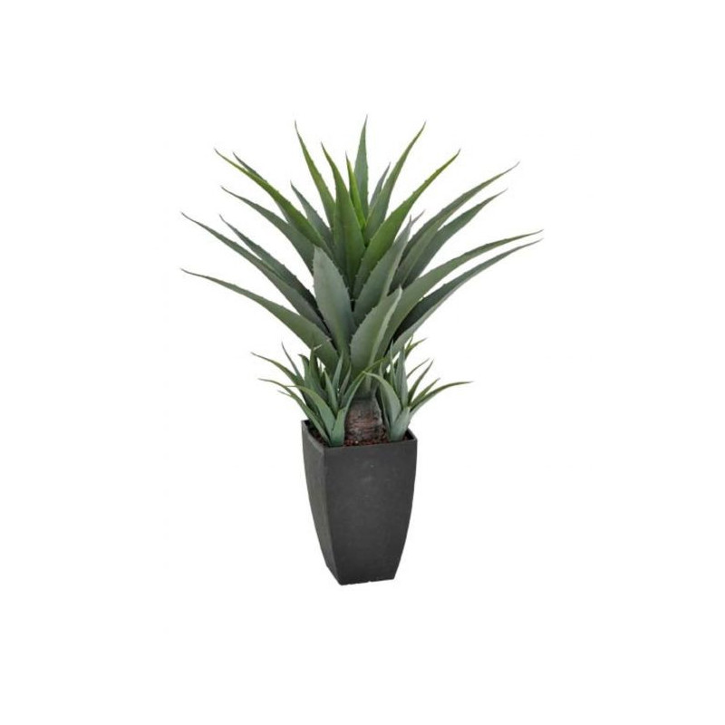 Artificial Agave in a Decorative Black Pot 73cm