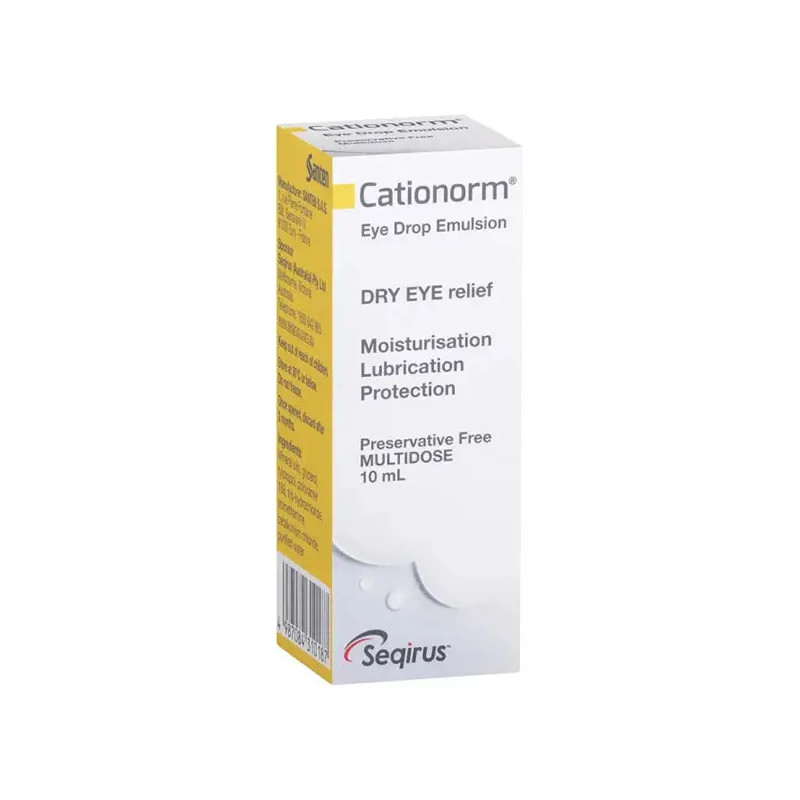 Cationorm Preservative Free Dry Eye Relief Drops 10ml