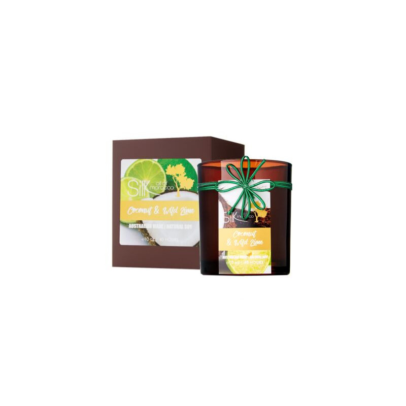 Coconut & Wild Lime - Amber Natural Soy Candle