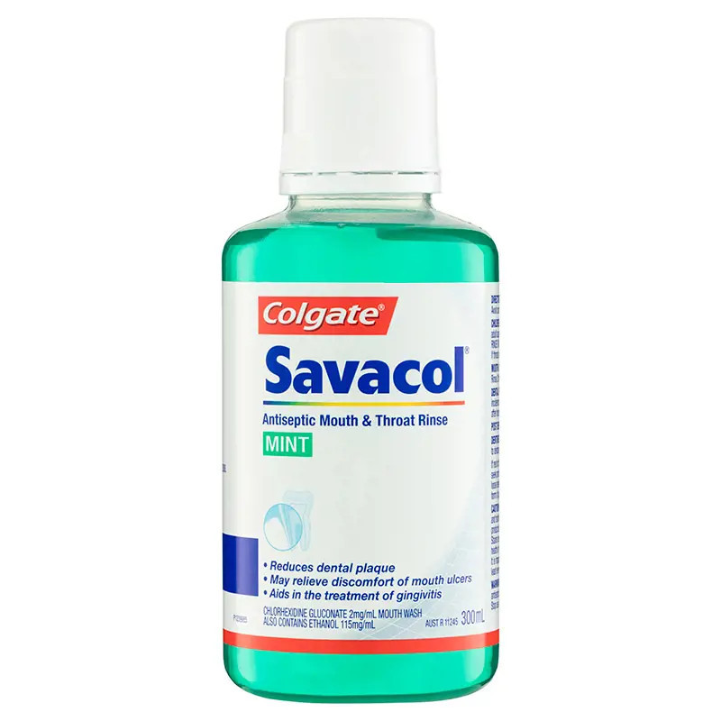 Colgate Savacol Mouth & Throat Rinse Mint 300ml