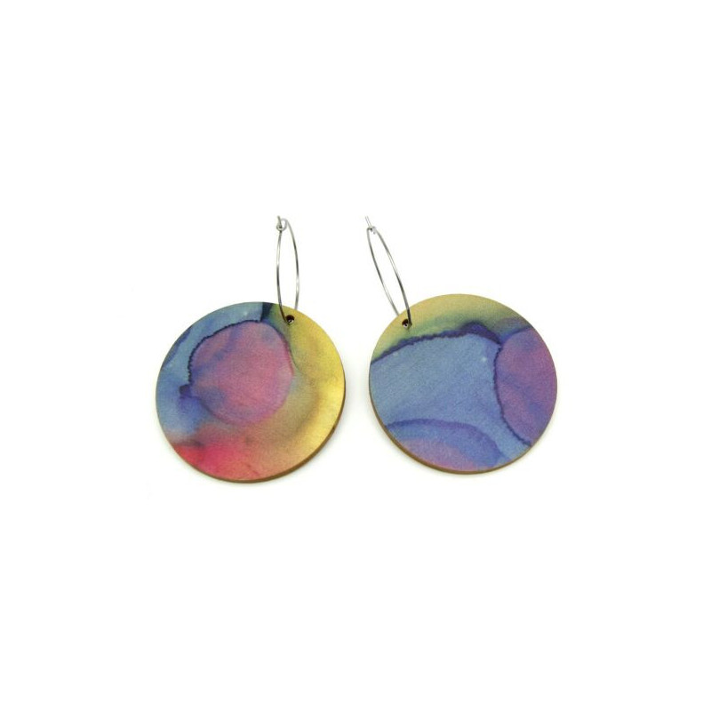 45 Round Sky Reversible Earrings