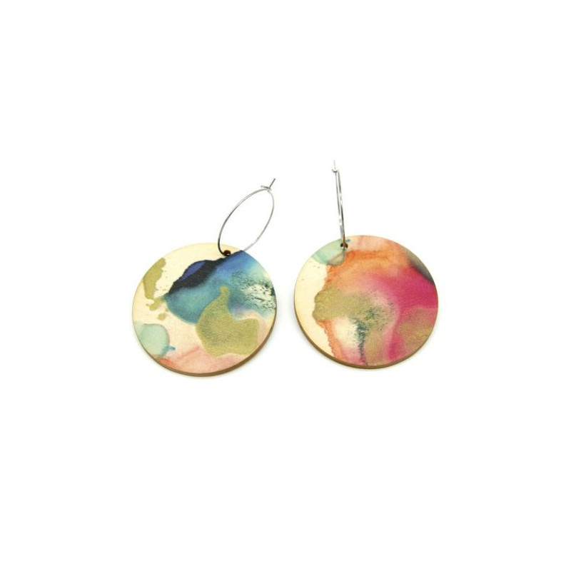 45 Round Summer Reversible Earrings