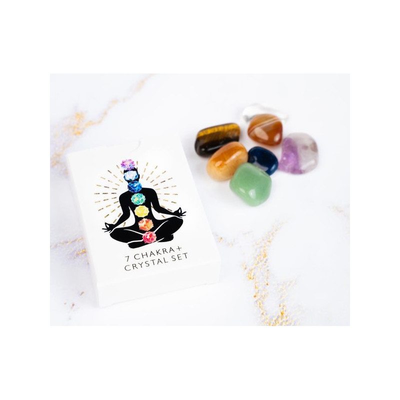 7 Chakra Tumbler Stone Set and Box
