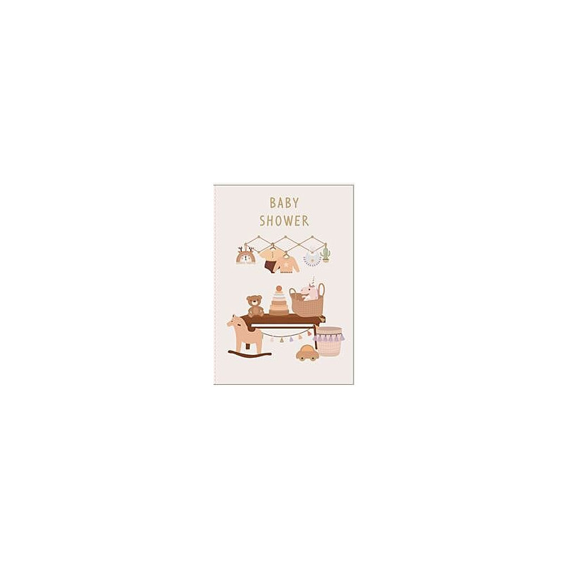 Baby Shower Hanging Clothes and Toys Greeting Card