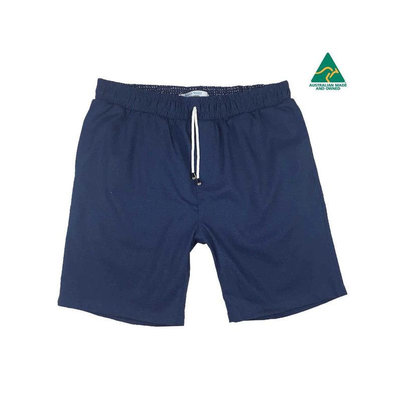 Bahamas Cotton/Linen Short - Navy