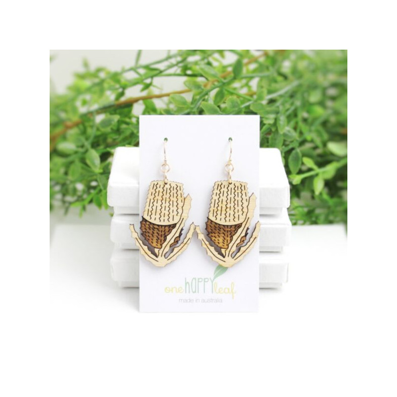 Banksia dangle earring
