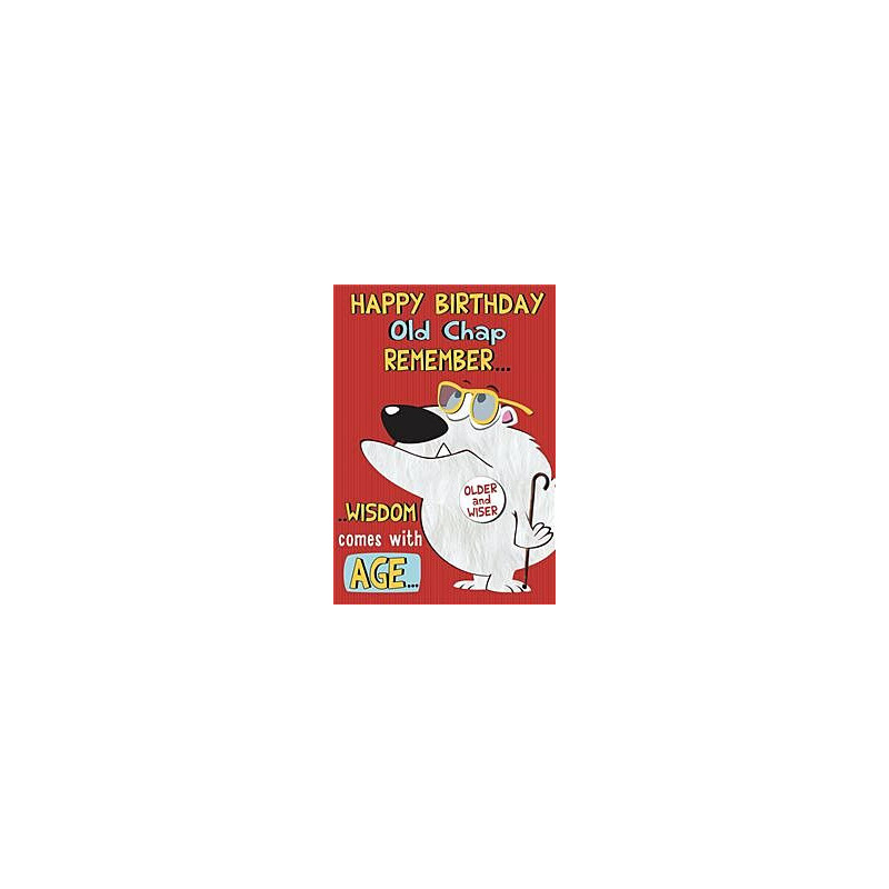 Bear with Walking Stick Greeting Card Comic
