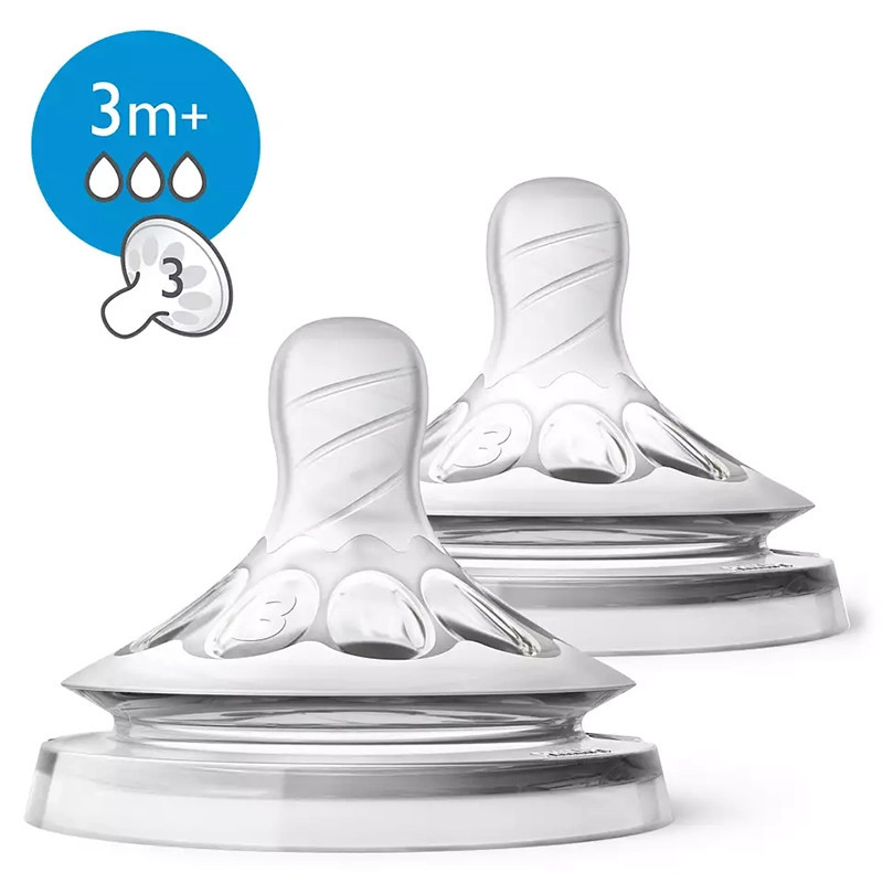 Avent Natural Response Teat 3m+ Flow 3 2 Pack