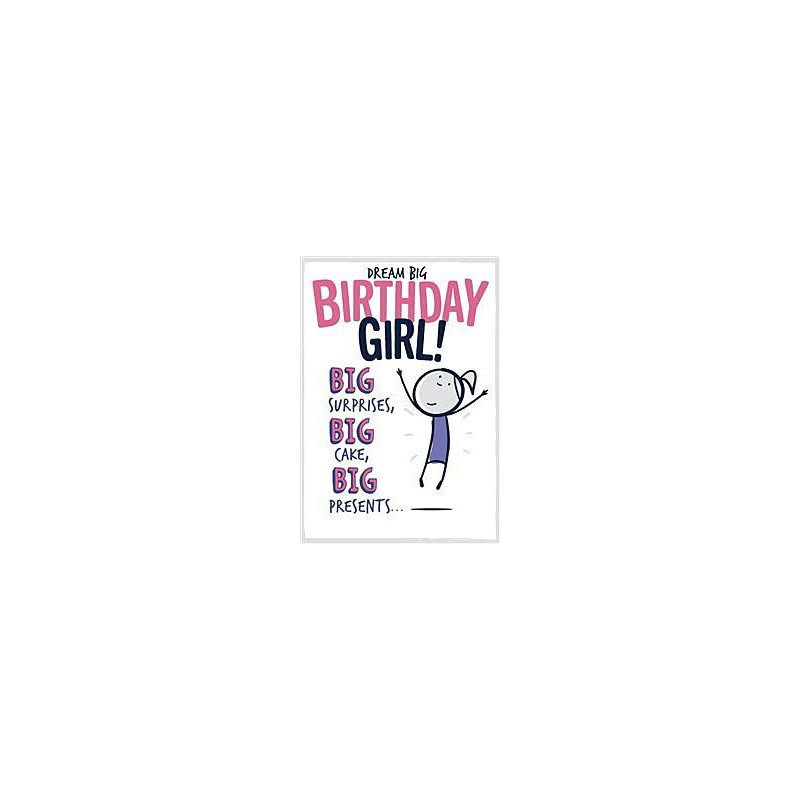 Comic Dream Big Birthday Girl Greeting Card Comic