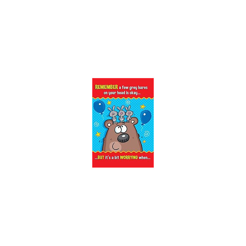 Comic Grey Hares Greeting Card Comic