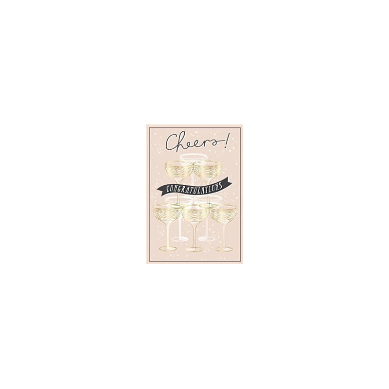 Congratulations Champagne Coupe Tower Greeting Card