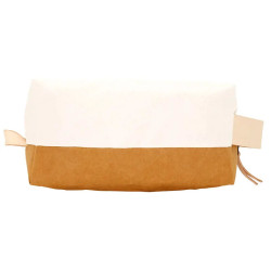Cosmetics Case White Medium with Craft Paper Bottom
