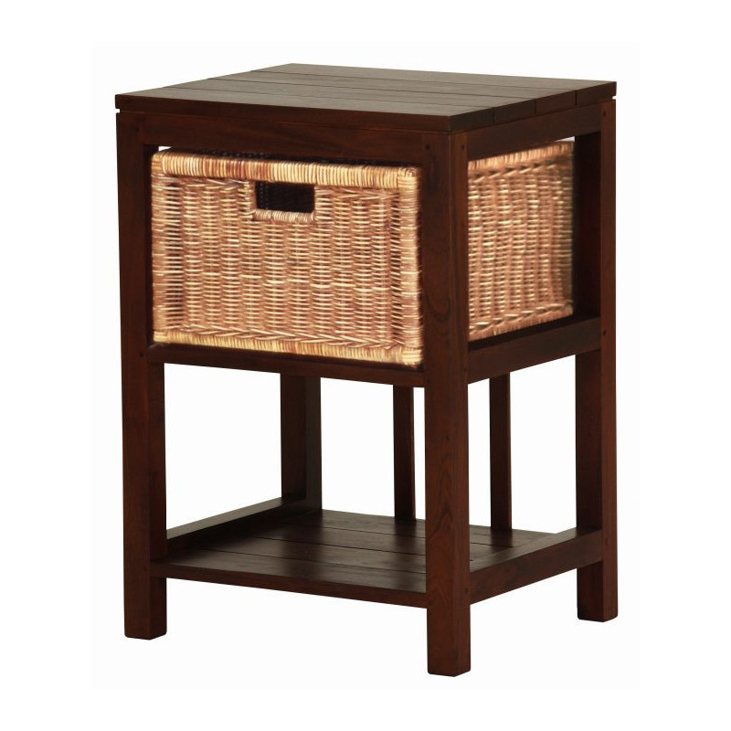 CT 1 Drawer Rattan Lamp Table