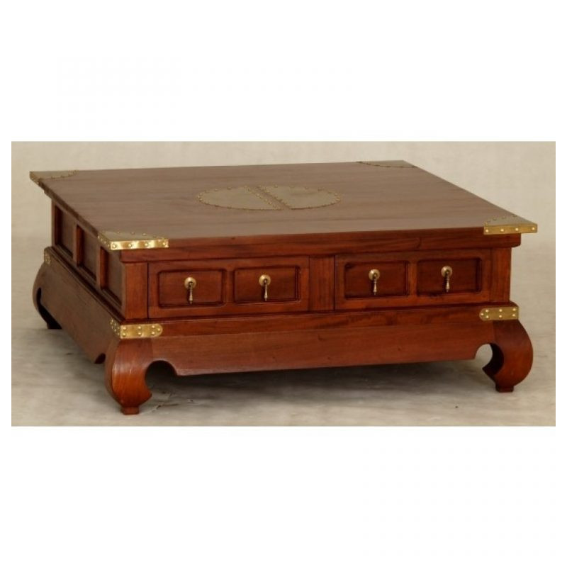 CT 4 Drawer Chinese Coffee Table 100 x 100 cm