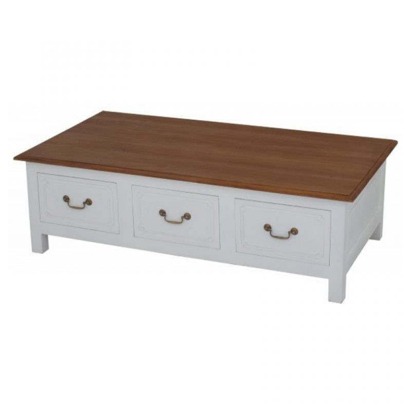 CT 6 Drawer Straight Leg Coffee Table