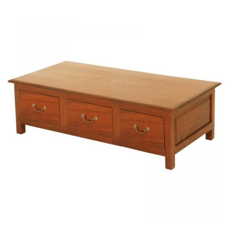 CT 6 Drawer Straight Leg Coffee Table