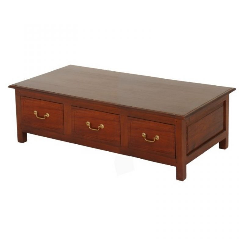 CT 6 Drawer Straight Leg Coffee Table