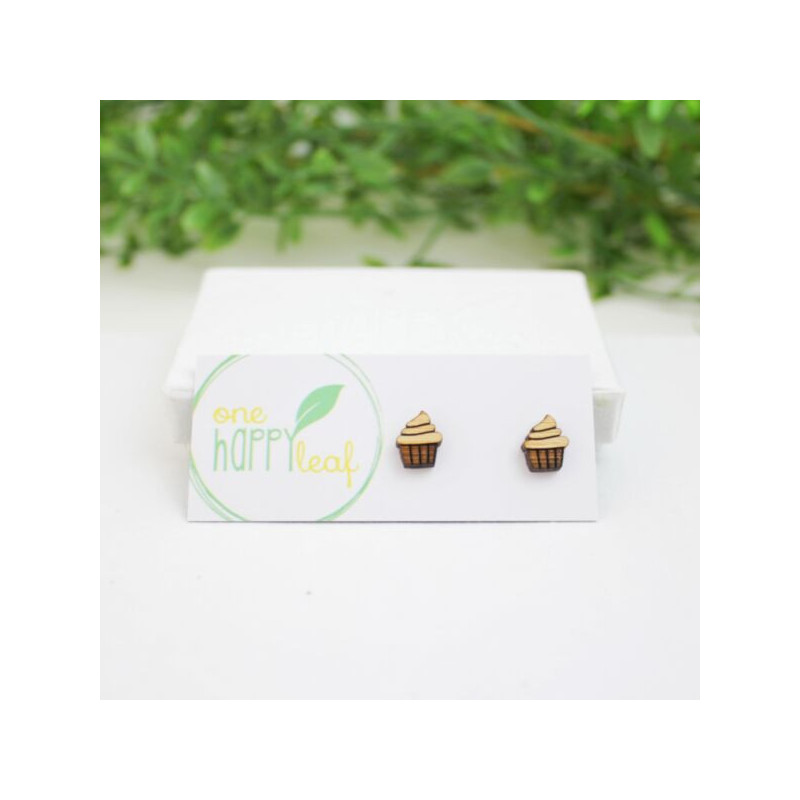 Cupcake stud earrings