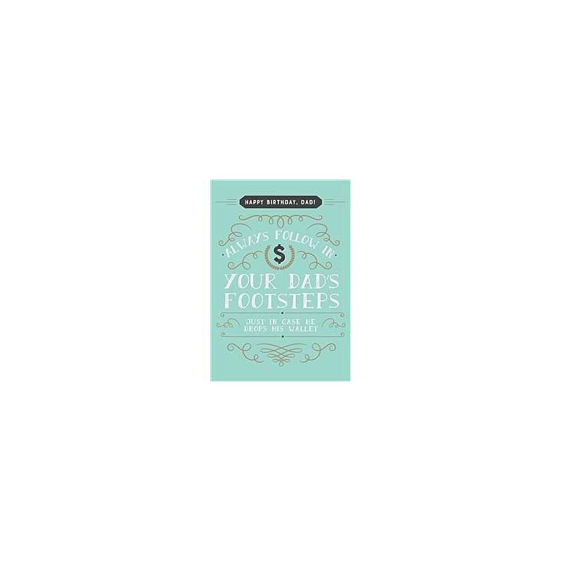 Dad Humour Dads Footsteps Greeting Card