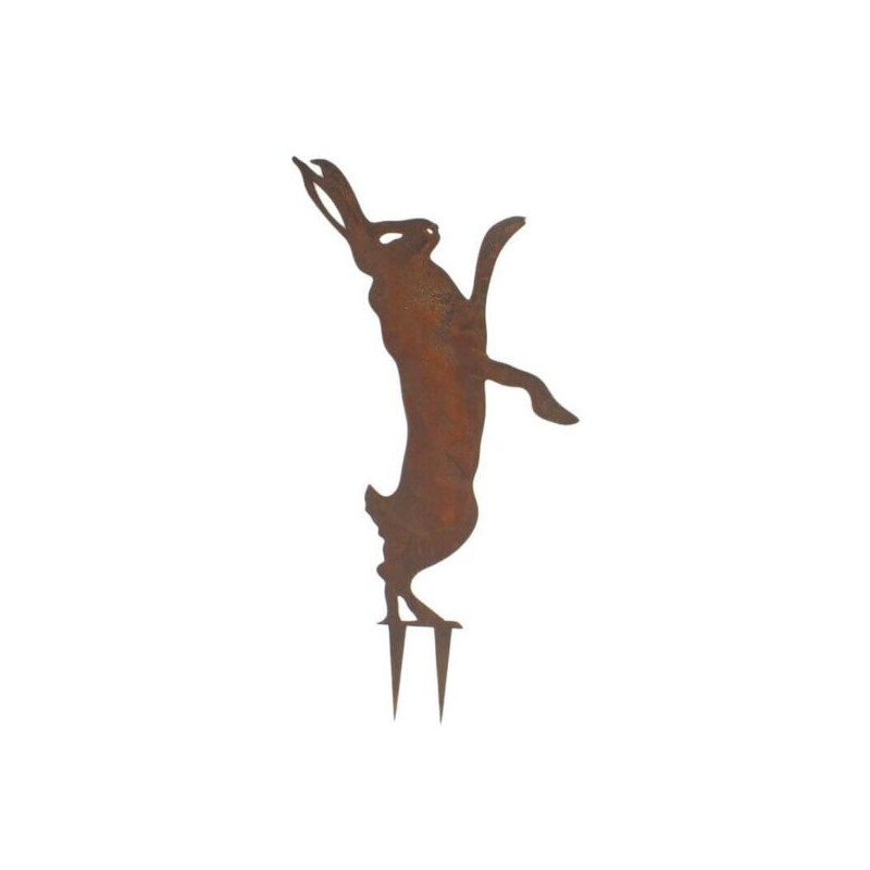 Dancing Hare Stake 2 Garden Art